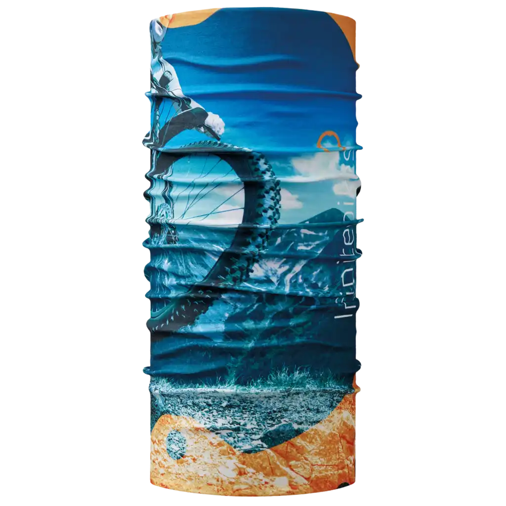 ZigiZagin Euroopassa valmistettu kierrätys-tuubihuivi kustomoidulla designilla