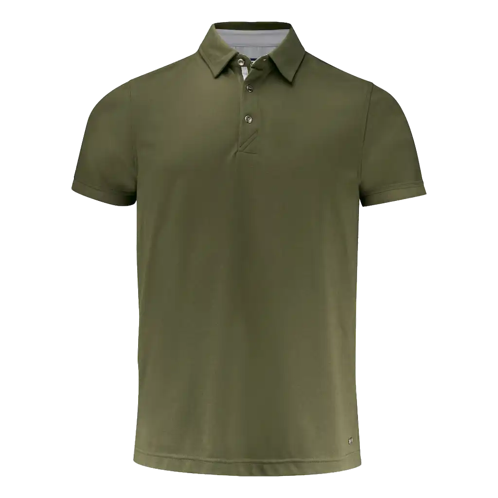 354420 CUTTER & BUCK ADVANTAGE PREMIUM TUMMAN VIHREÄ PIKEE FIRMAN LOGOLLA-ZigiZagi