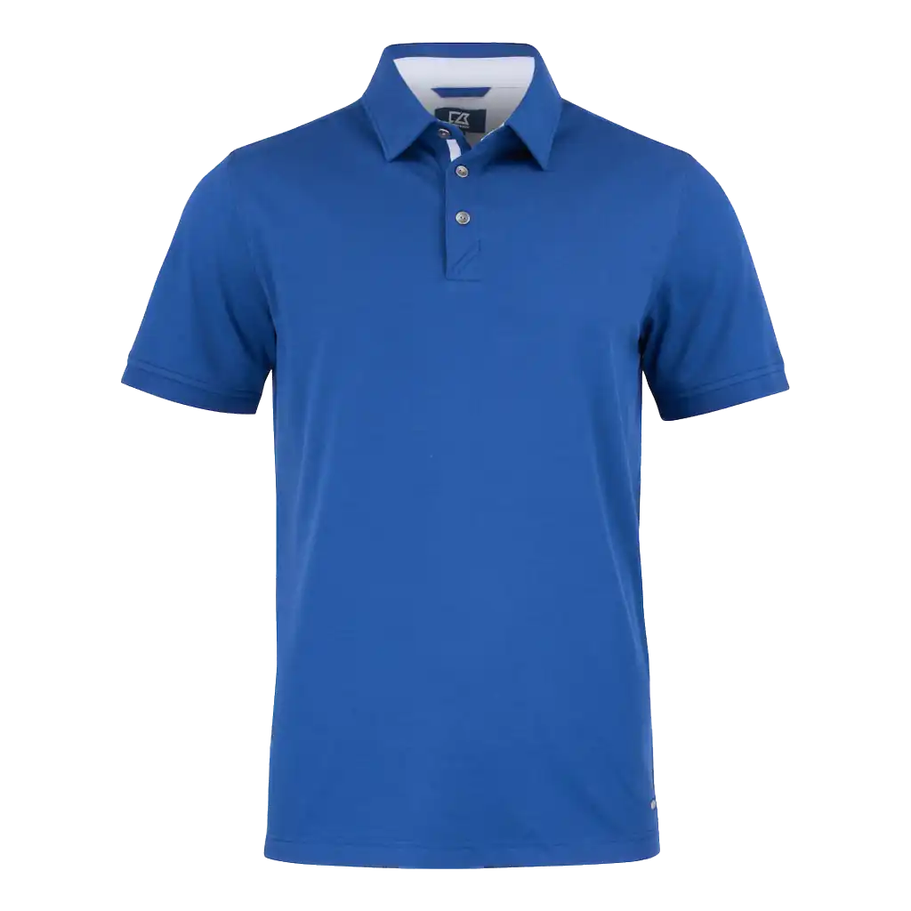 354420 CUTTER & BUCK ADVANTAGE PREMIUM SININEN PIKEE OMALLA LOGOLLA-ZigiZagi