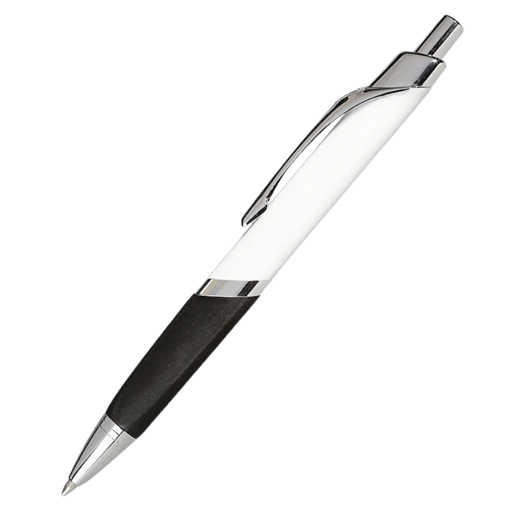 Bermuda metallinen mainoskynä omalla logolla – valkoinen