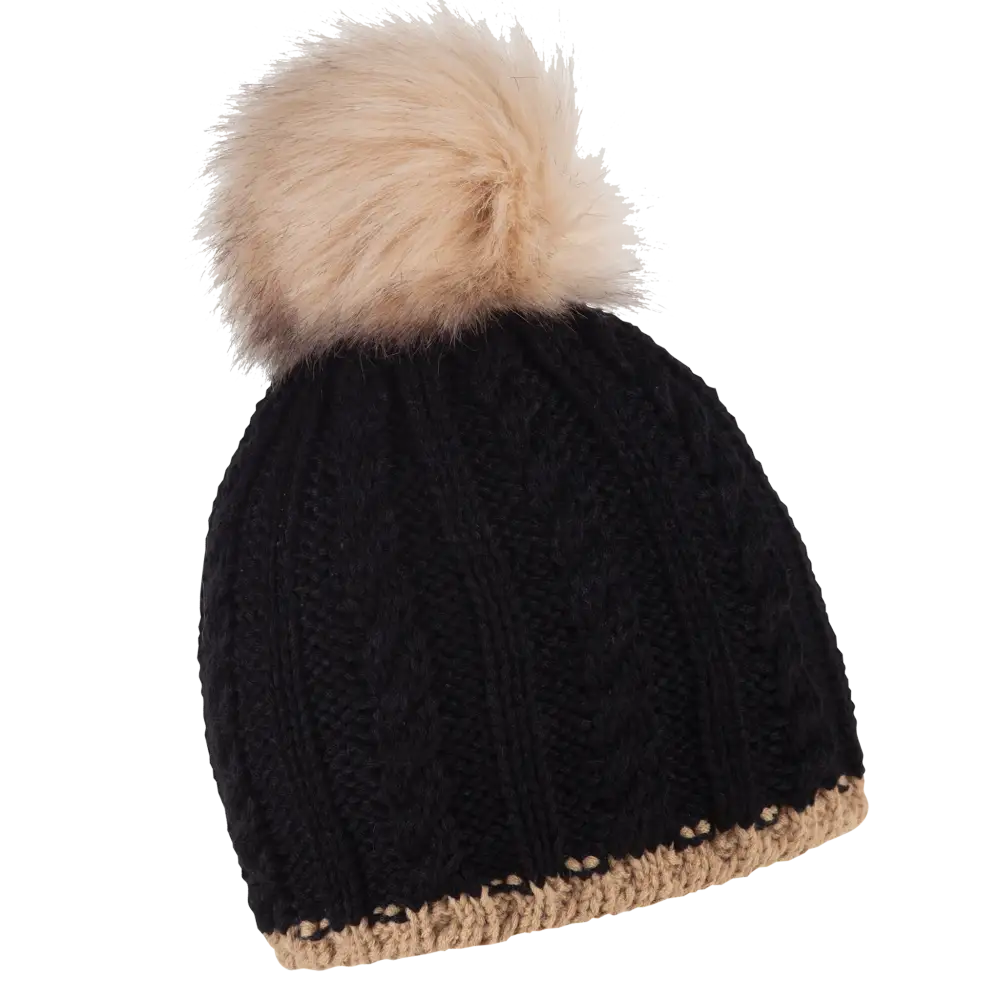 BRAID KNIT BRODEERATTU PIPO_OMALLA_LOGOLLA -Black-ZigiZagi