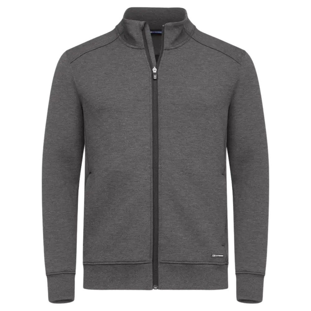 Huppari omalla logolla - Pemberton Cardigan -Antracite melange  - Cutter&Buck - ZigiZagi