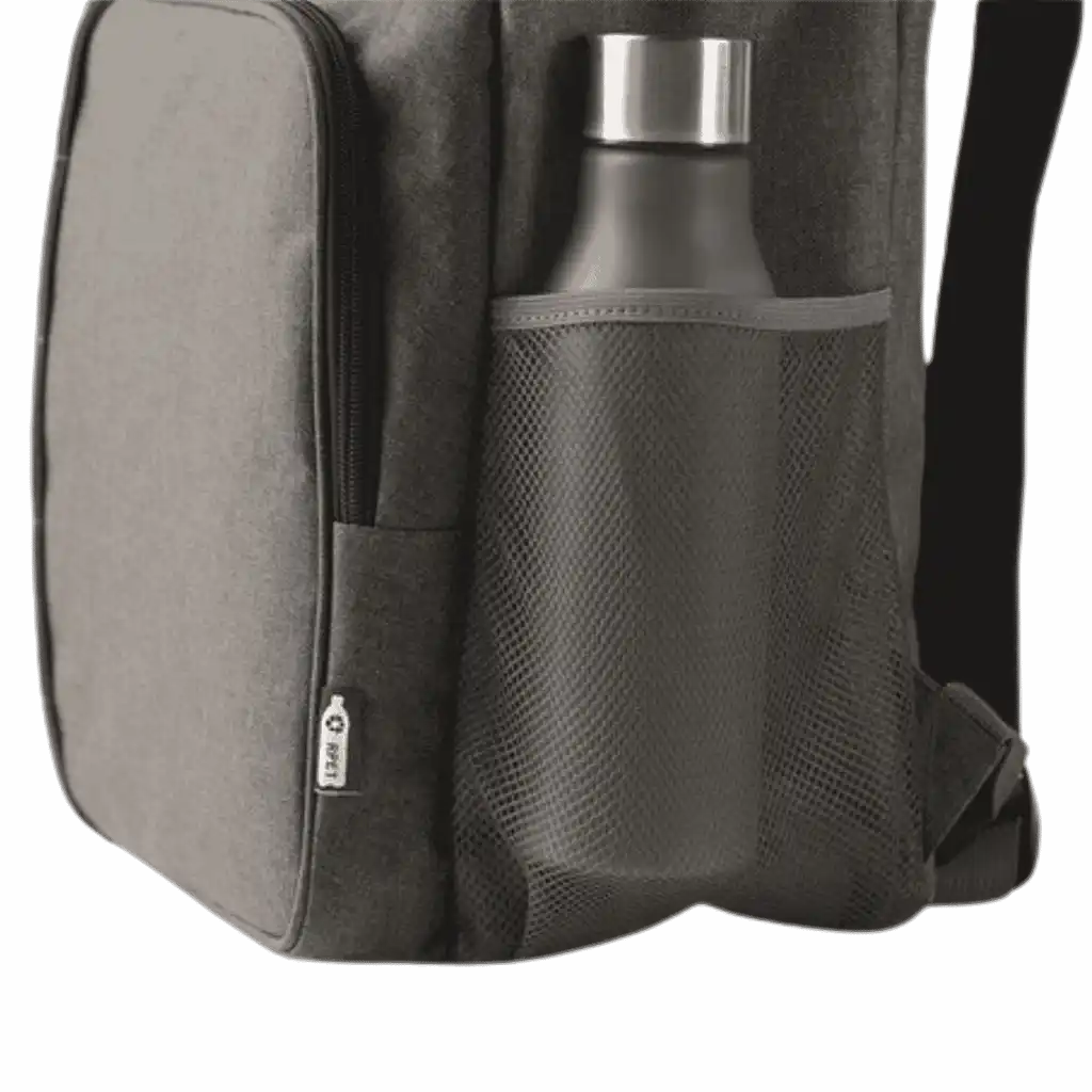 MONTECOOL-kylmälaukun joustava sivutasku, jossa on juomapullo