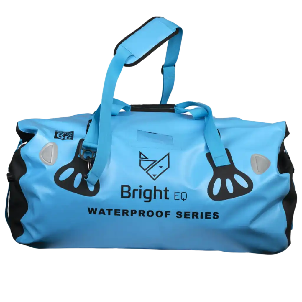 Sininen Bright Equipment Archipelago vedenpitävä duffel-laukku (60L)