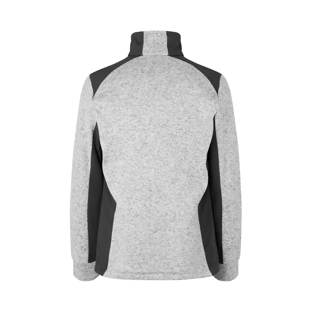 ID® Cardigan Knit Fleece 0850 takaa – istuva leikkaus ja vahvistetut hartiat