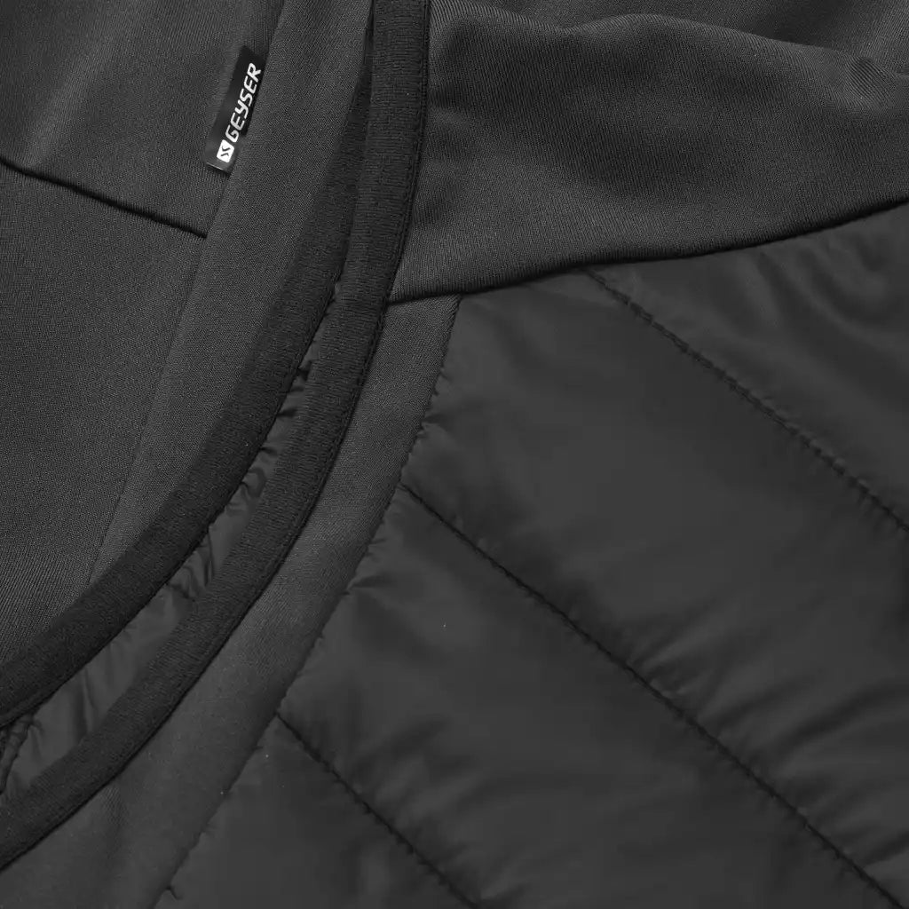 GEYSER Hybrid Vest G11033 naisten liivi omalla logolla – lähikuva kankaasta ja hihansuiden viimeistelystä