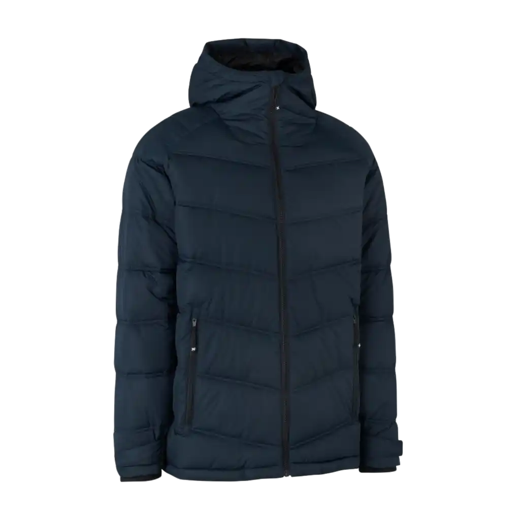 Navy GEYSER Winter Jacket omalla logolla – edestä