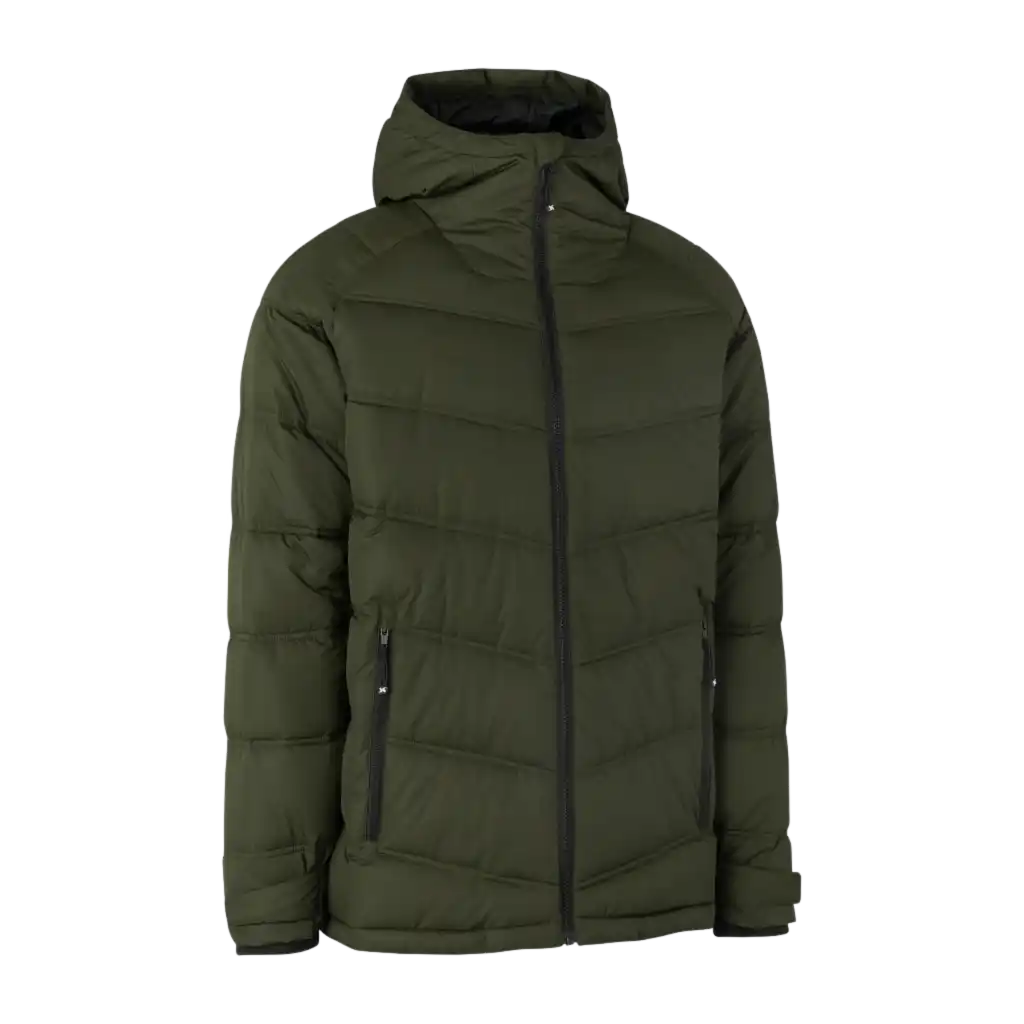 Oliivi GEYSER Winter Jacket omalla logolla – edestä