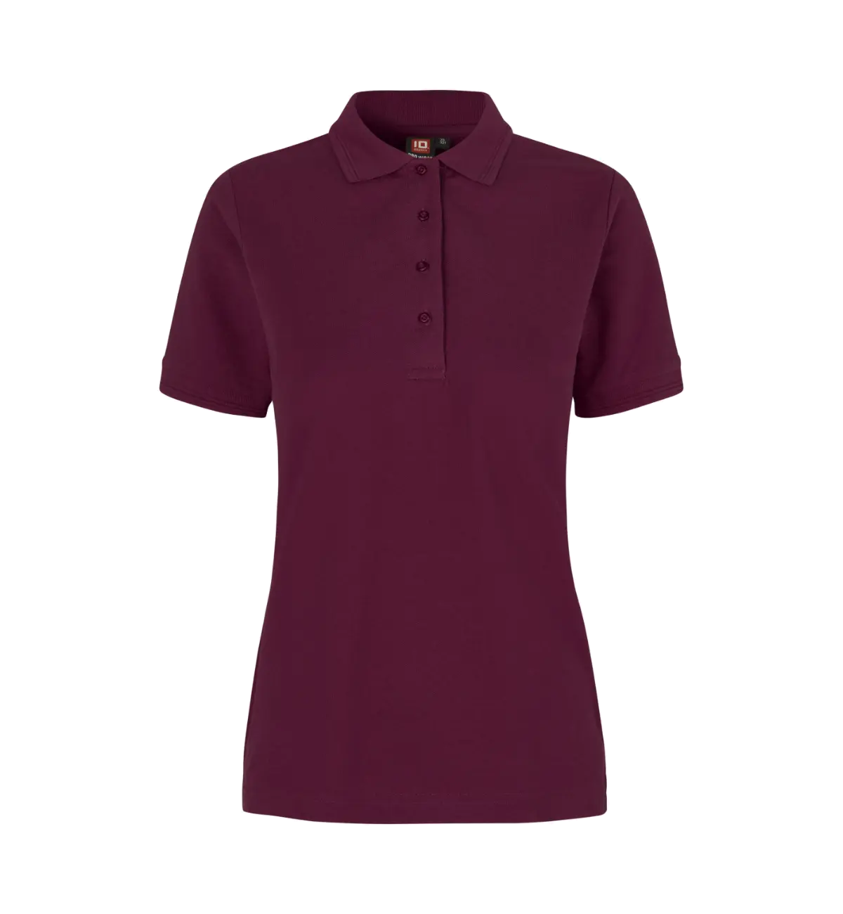 ID PRO Wear 0321 naisten pikeepaita, viininpunainen, edestä