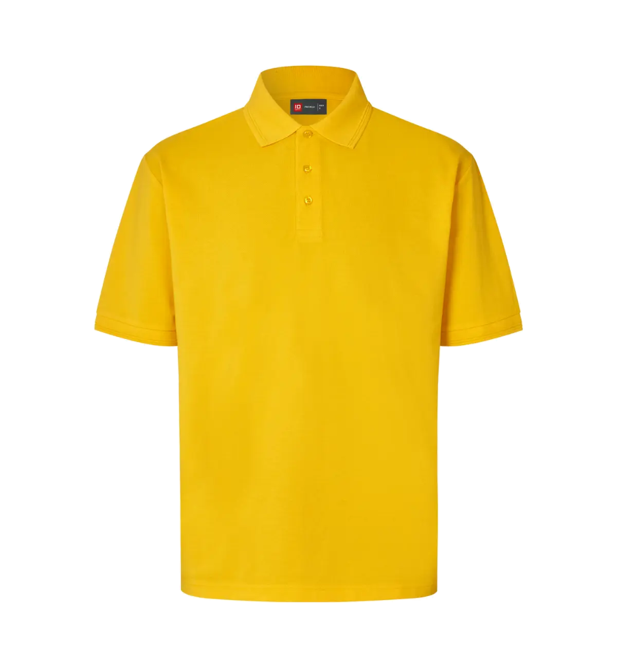 ID PRO Wear 0324 miesten taskuton pikeepaita, keltainen, edestä
