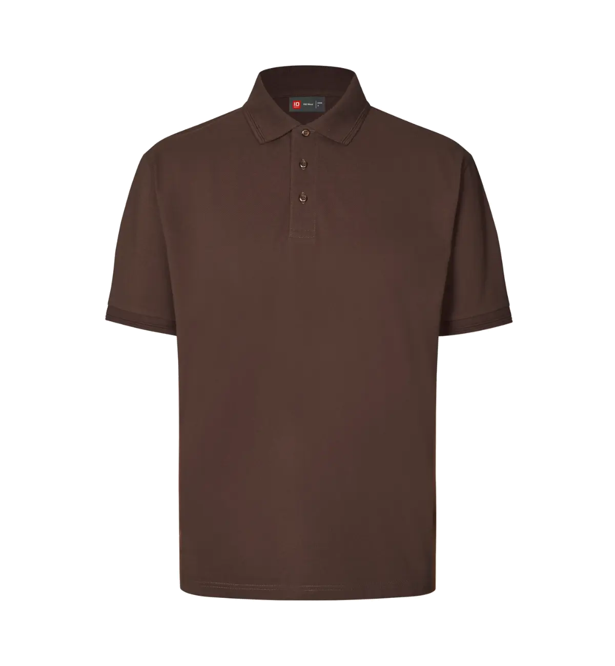 ID PRO Wear 0324 miesten taskuton pikeepaita, mokkaruskea, edestä