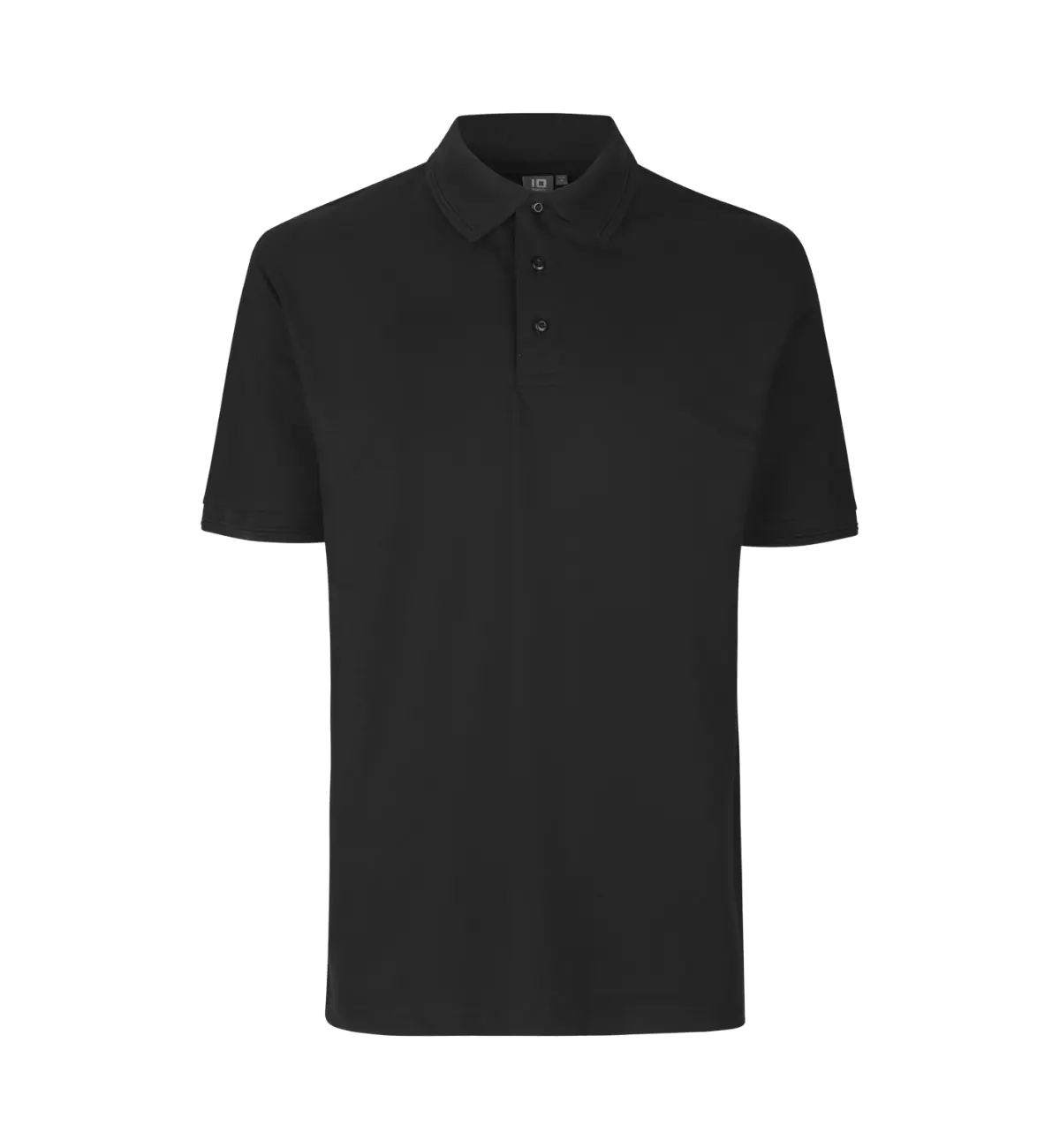 ID PRO Wear 0324 miesten taskuton pikeepaita, musta, edestä