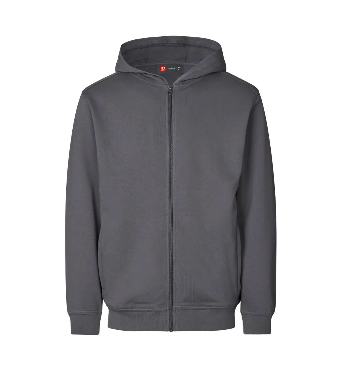 ID PRO Wear CARE 0388 miesten vetoketjuhuppari, hopeanharmaa, edestä