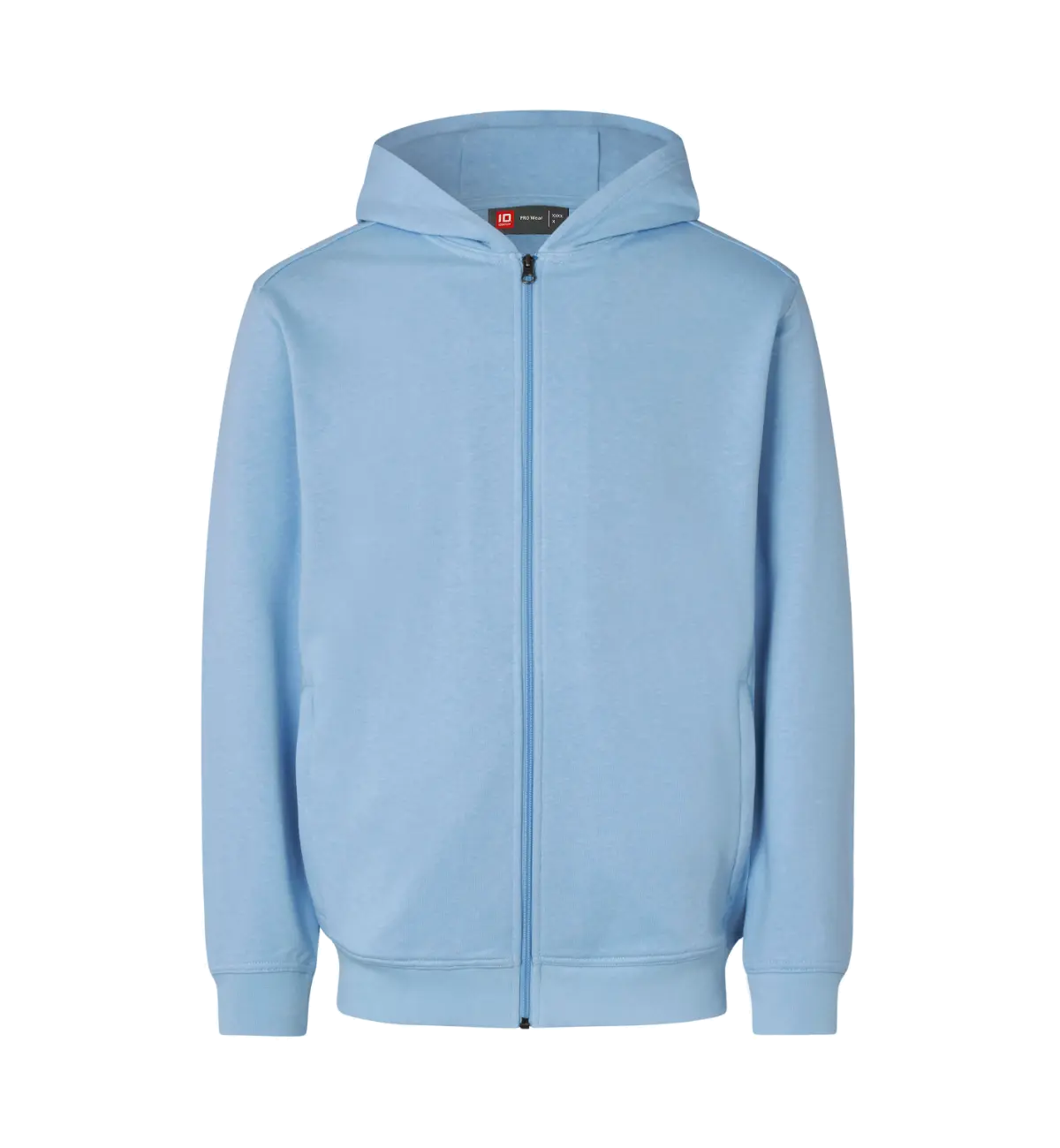 ID PRO Wear CARE 0388 miesten vetoketjuhuppari, vaaleansininen, edestä