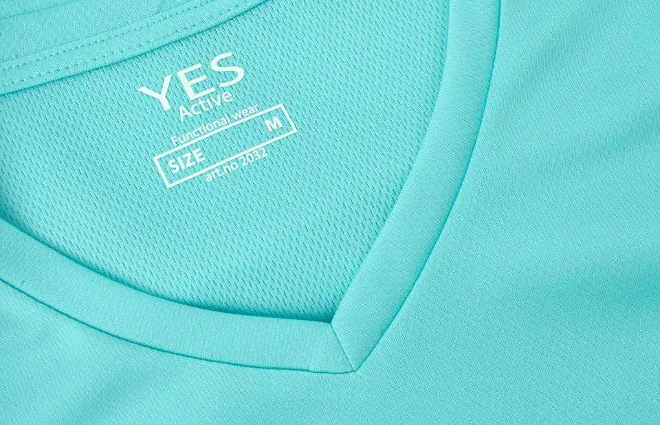 ID YES Active 2032 naisten tekninen T-paita – mintunvihreä, yksityiskohta
