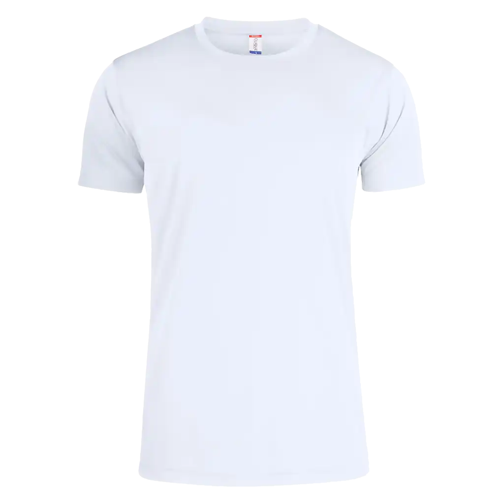 Miesten tekninen t-paita Clique Basic Active-T valkoinen – laadukas t-paita painatuksella