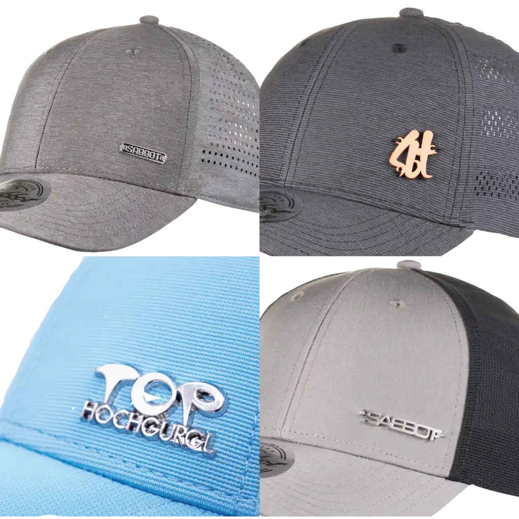 Esimerkki kuva Lippalakki omalla logolla metallilogot-ZigiZagi