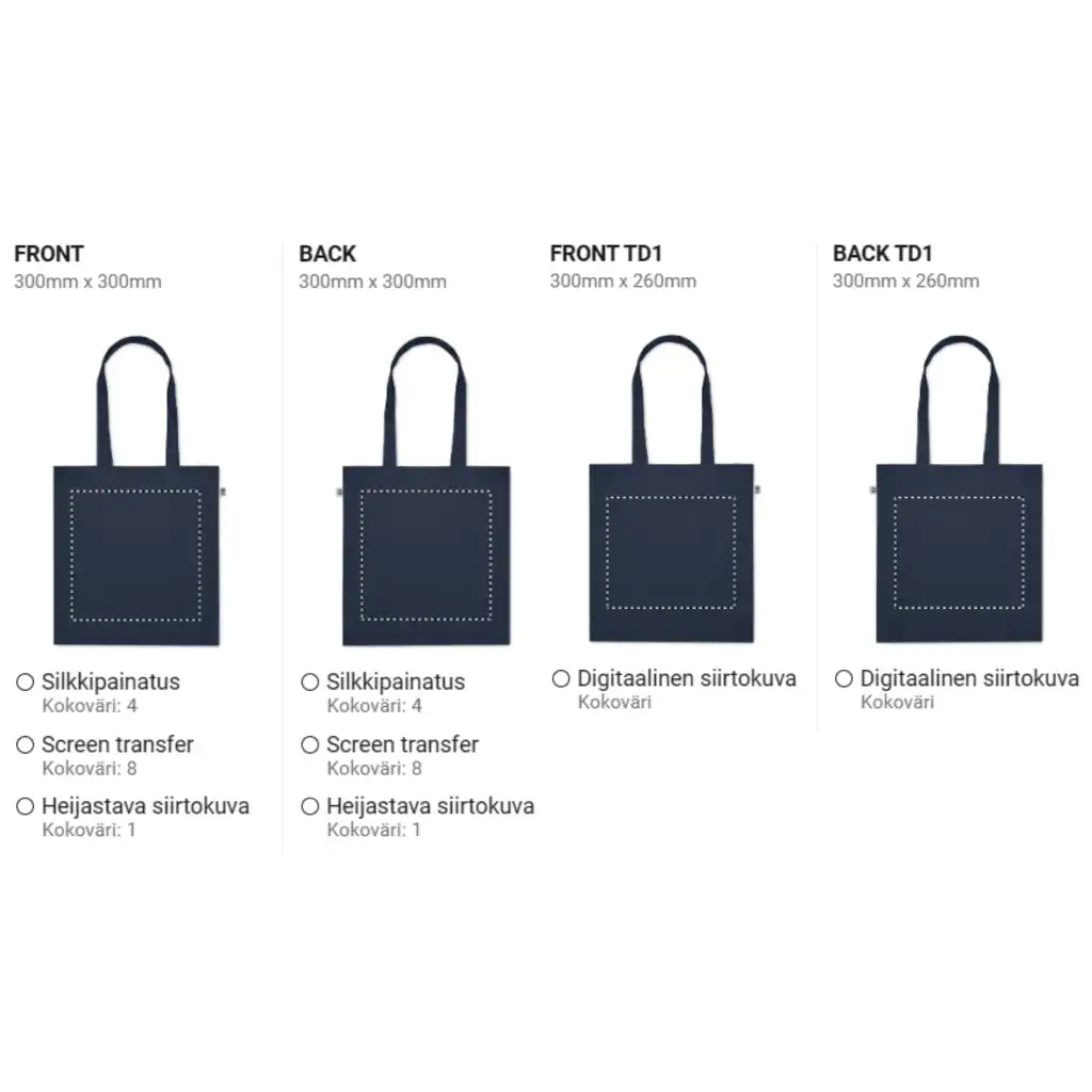 Luomupuuvillasta valmistettu ostoskassi 220 gr/m² alk.3.95€ - KOTI JA HYVINVOINTI