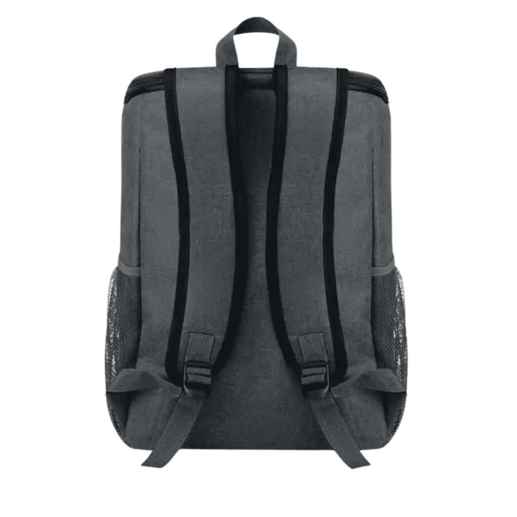 MONTECOOL RPET-kylmälaukun selkäpuoli, jossa näkyvät säädettävät olkahihnat