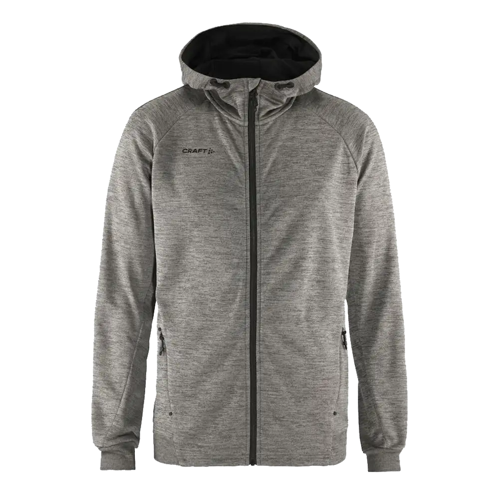 Takki omalla logolla - CRAFT ADV UNIFY FZ HOOD Dark Grey melange -ZigiZagi
