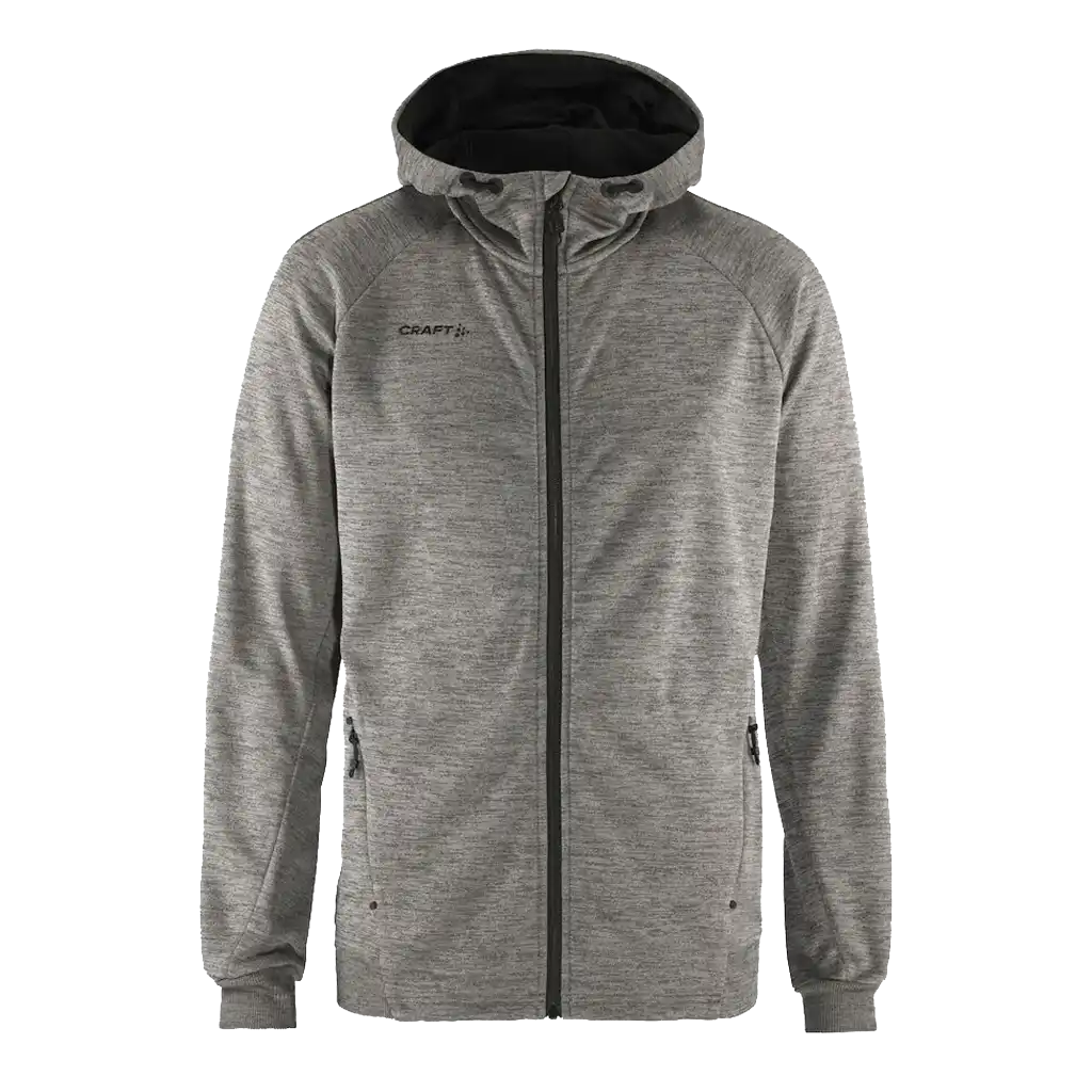 Takki omalla logolla - CRAFT ADV UNIFY FZ HOOD Dark Grey melange -ZigiZagi