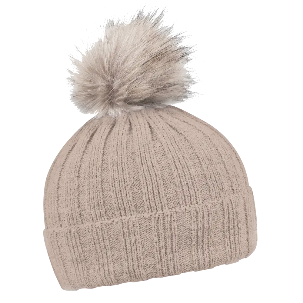 Rib fur pipo-Naisten_tupsupipo_omalla logolla -Beige-ZigiZagi