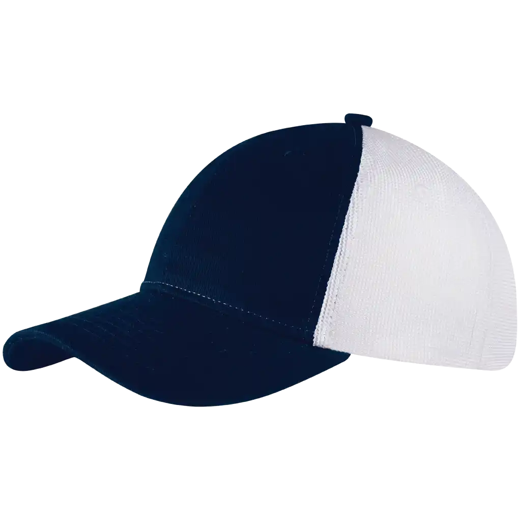 NewMesh trucker lippis navy-valkoinen omalla logolla-ZigiZagi