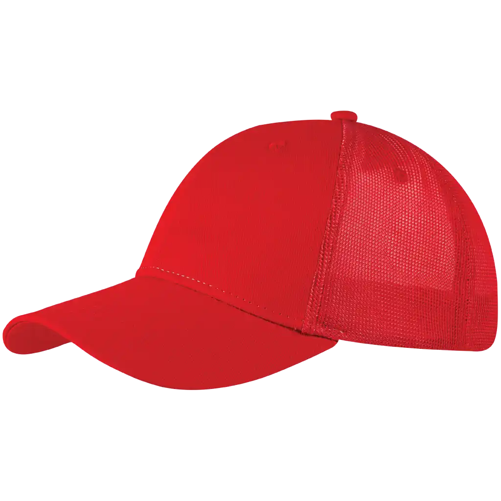 NewMesh trucker lippis punainen omalla logolla-ZigiZagi