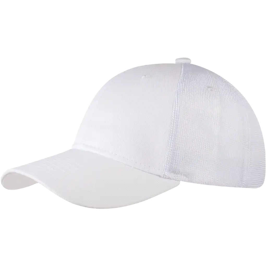 NewMesh trucker lippis valkoinen omalla logolla-ZigiZagi