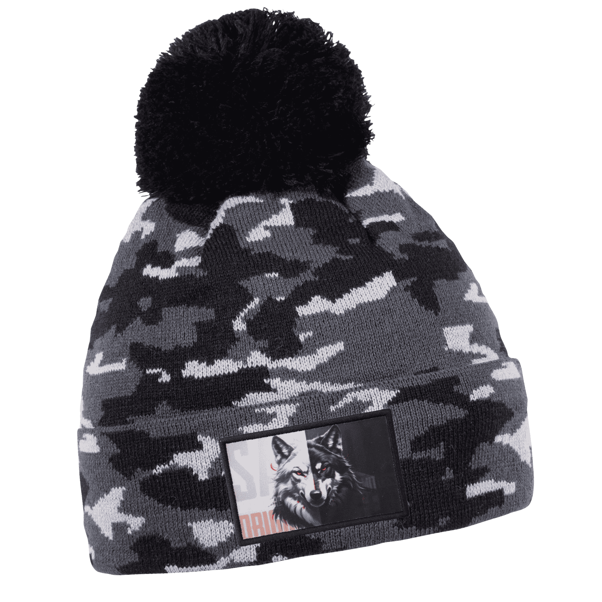 Camo Pipo omalla logolla (coFEE 3075) - Musta painettu kangasmerkki logo