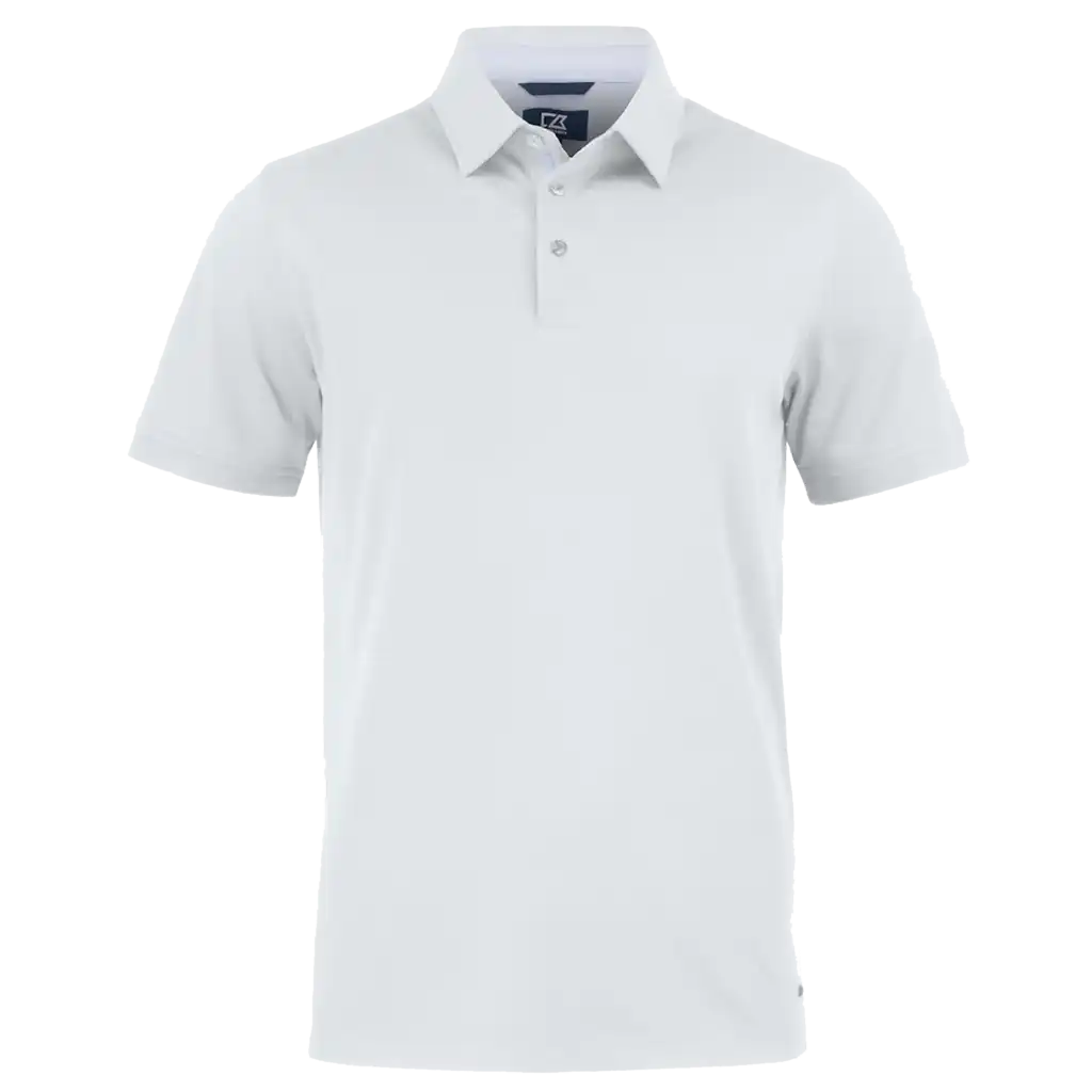 354420 CUTTER & BUCK ADVANTAGE PREMIUM POLO-PIKEE VALKOINEN OMALLA LOGOLLA-ZigiZagi