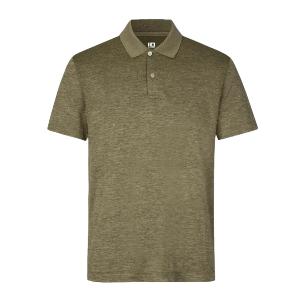 Polo paita active id 0572-Olive melange-ZigiZagi