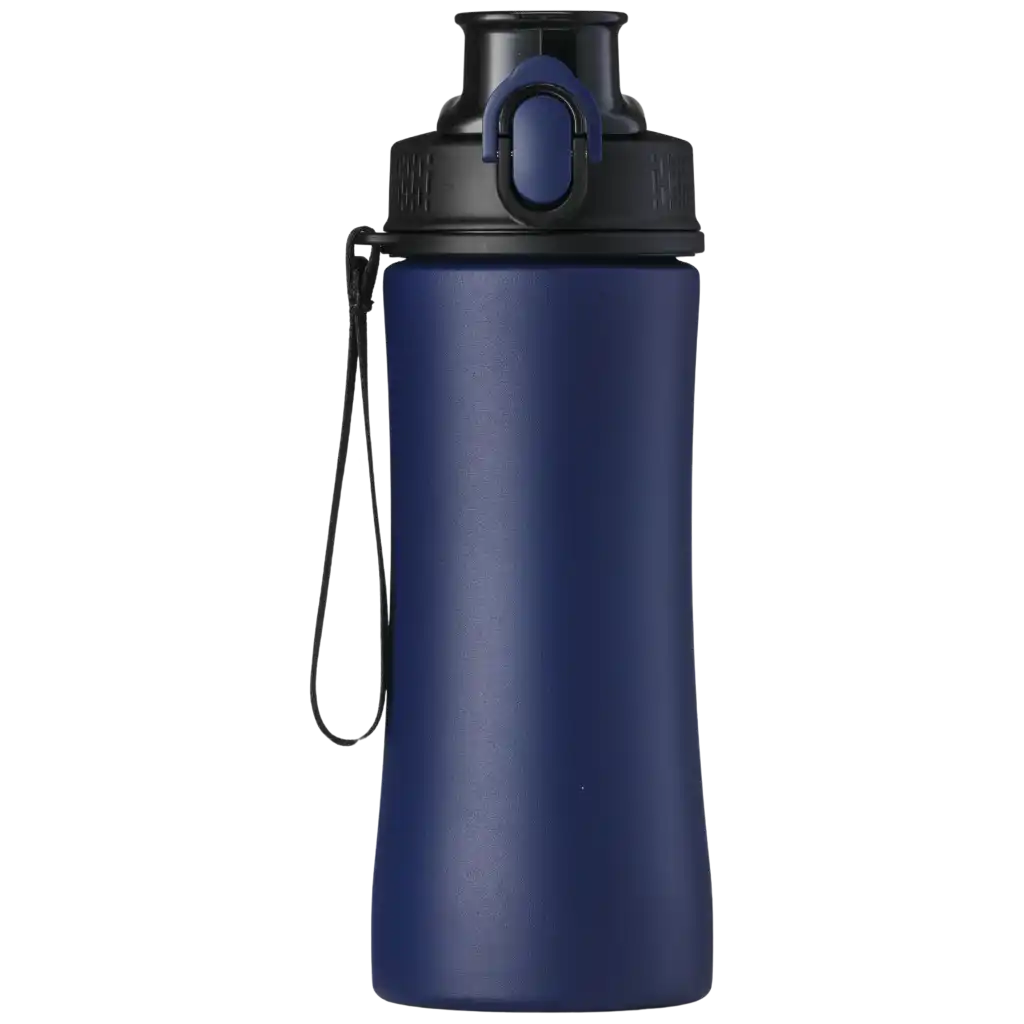 Tummansininen PRIMO-teräspullo (550 ml) – klassinen yrityslahja omalla logolla