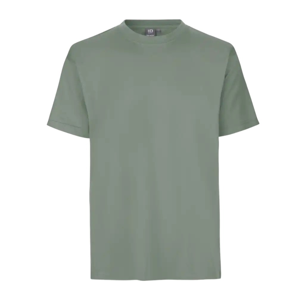 PRO Wear T-shirt 0310 Dusty Green – kestävä teollisuuspesun T-paita omalla logolla, Water Transfer -painatus ja ISO 15797 -sertifiointi