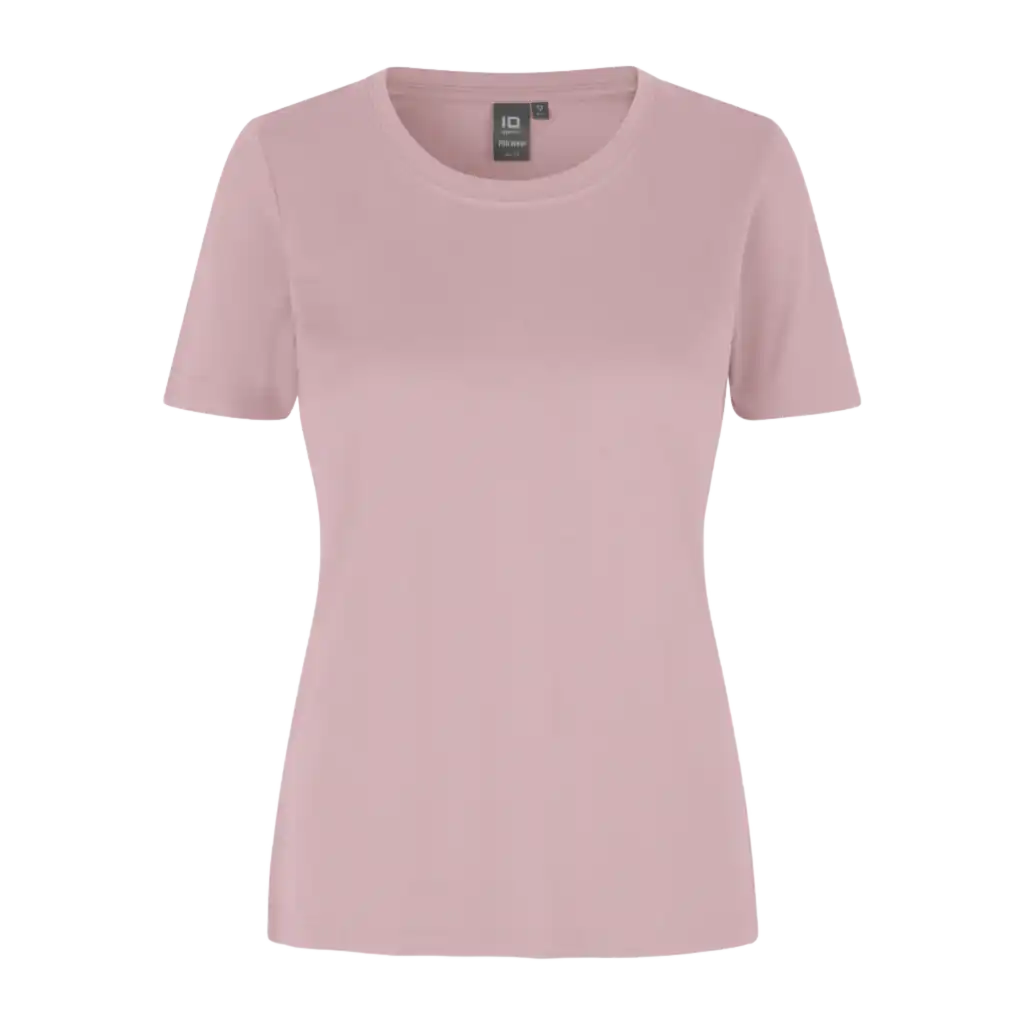 PRO Wear T-shirt 0317 Dusty Pink – pehmeä ja vastuullinen naisten T-paita logolla, OEKO-TEX® Annex 6 Class 1 hyväksytty
