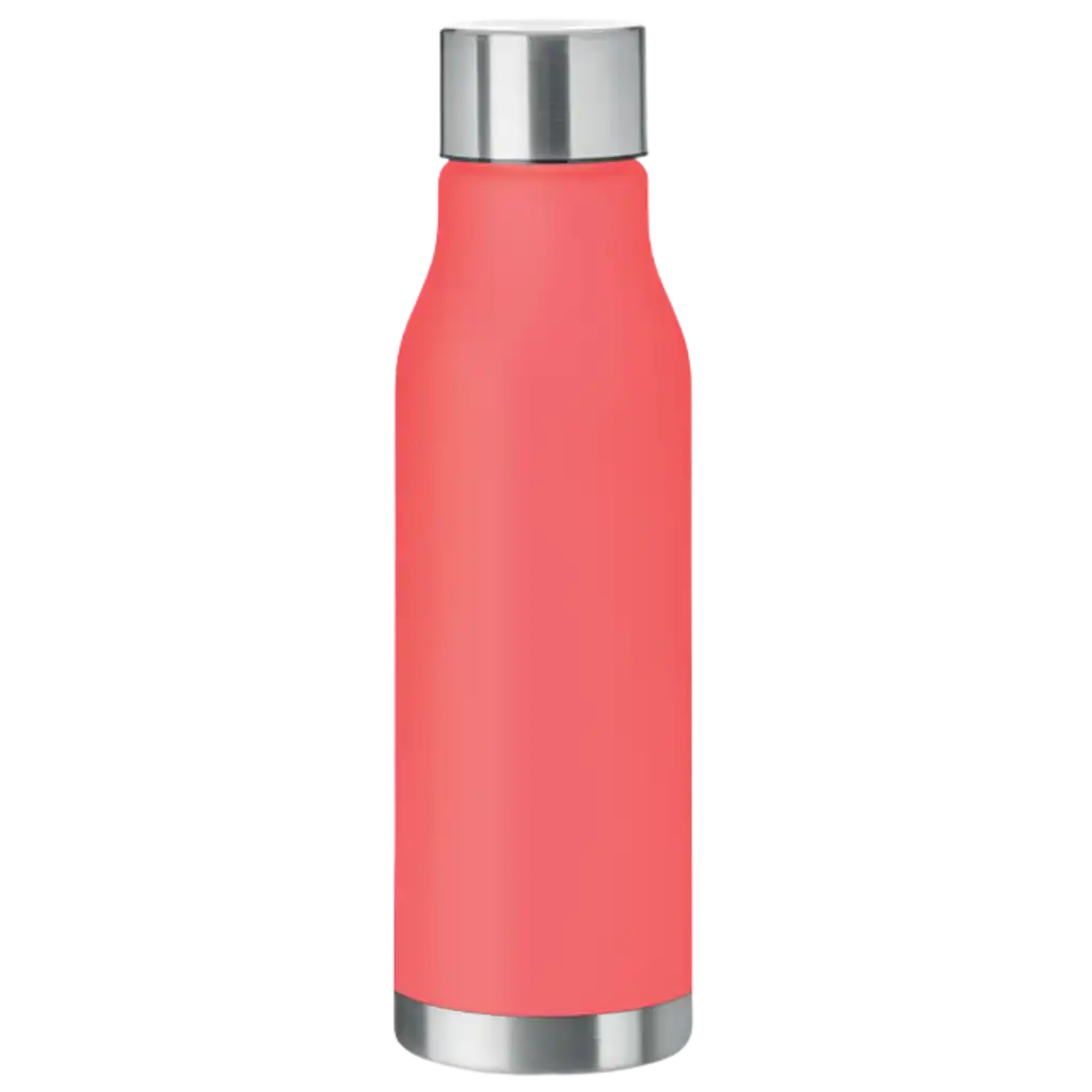 RPET 600 ml juomapullo kumisella pinnalla alk. 3.95€ - Transparent red - ULKOILU JA VAPAA-AIKA