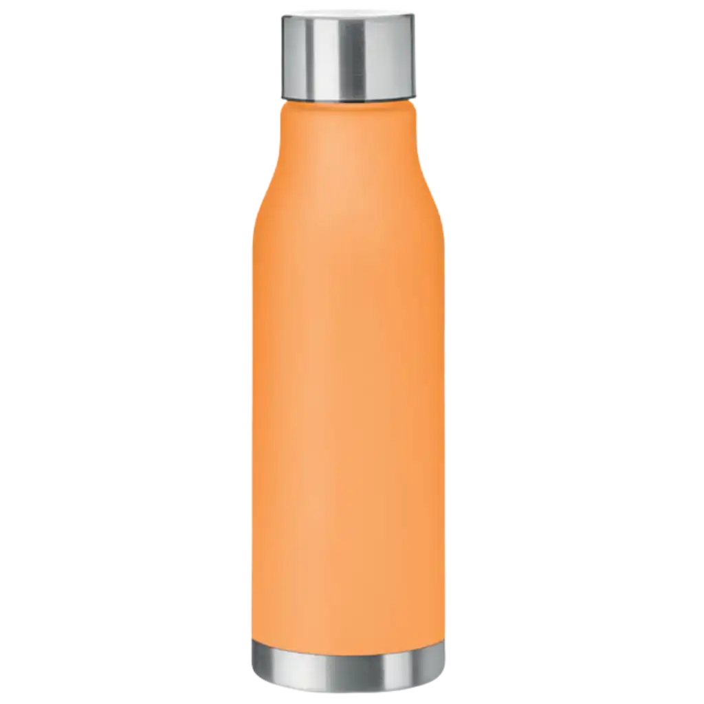 RPET 600 ml juomapullo kumisella pinnalla alk. 3.95€ - Transparent orange - ULKOILU JA VAPAA-AIKA