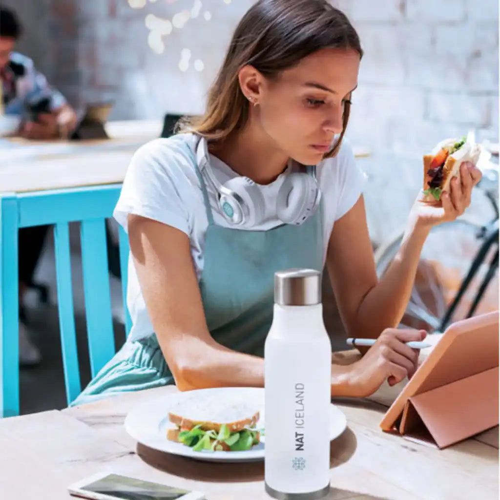 RPET 600 ml juomapullo kumisella pinnalla alk. 3.95€ - ULKOILU JA VAPAA-AIKA