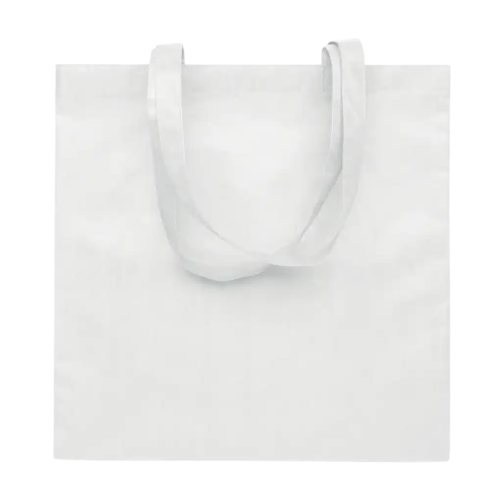 RPET-kuitukankaasta 80 gr/m² ostos- ja rantakassi alk. 1.05€ - White - Messut