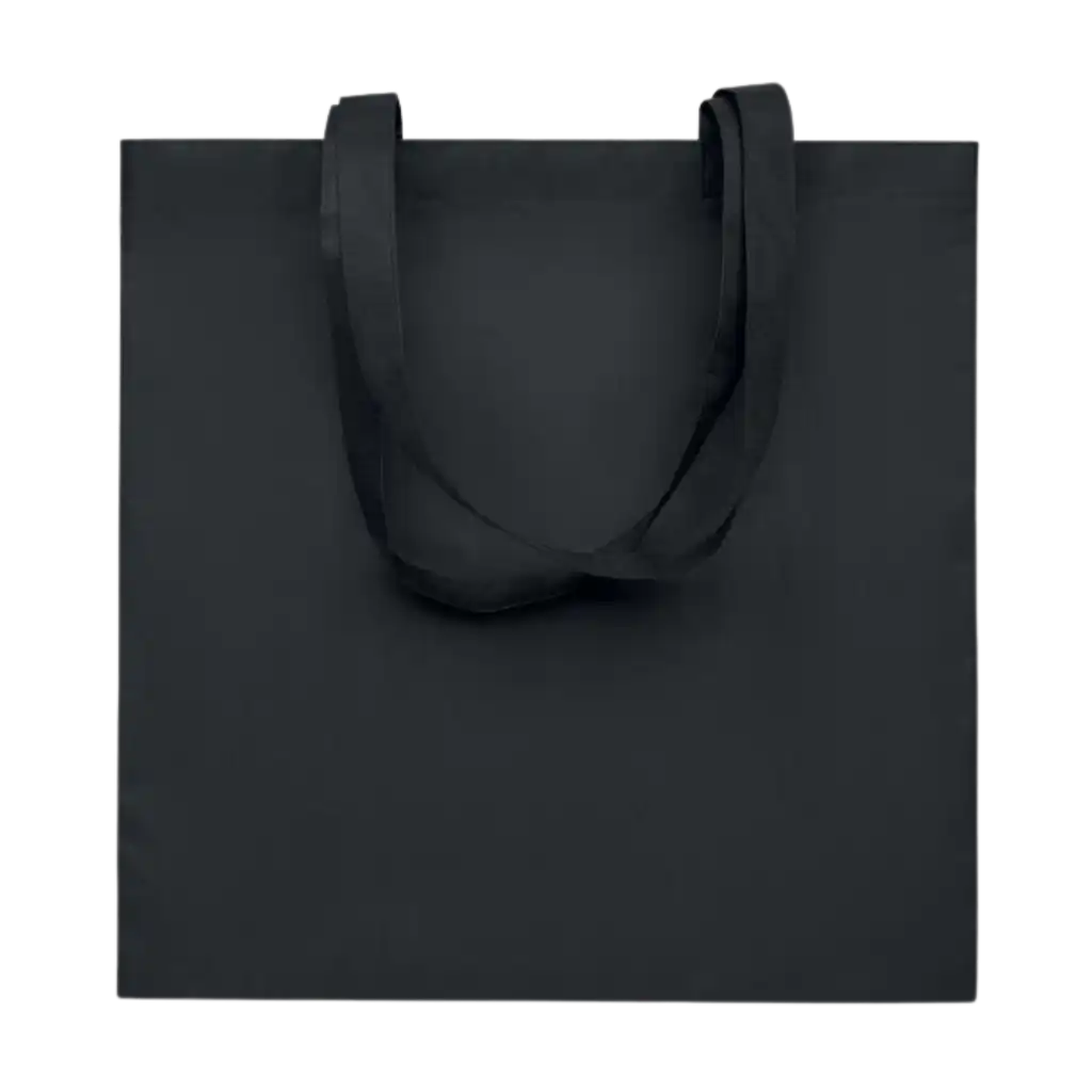 RPET-kuitukankaasta 80 gr/m² ostos- ja rantakassi alk. 1.05€ - Black - Messut