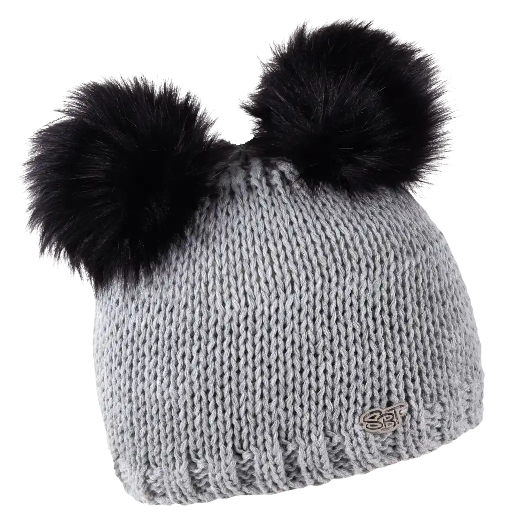 Sabbot Irenka SA1159 – lasten kaksitupsuinen fleecevuorattu pipo, harmaa