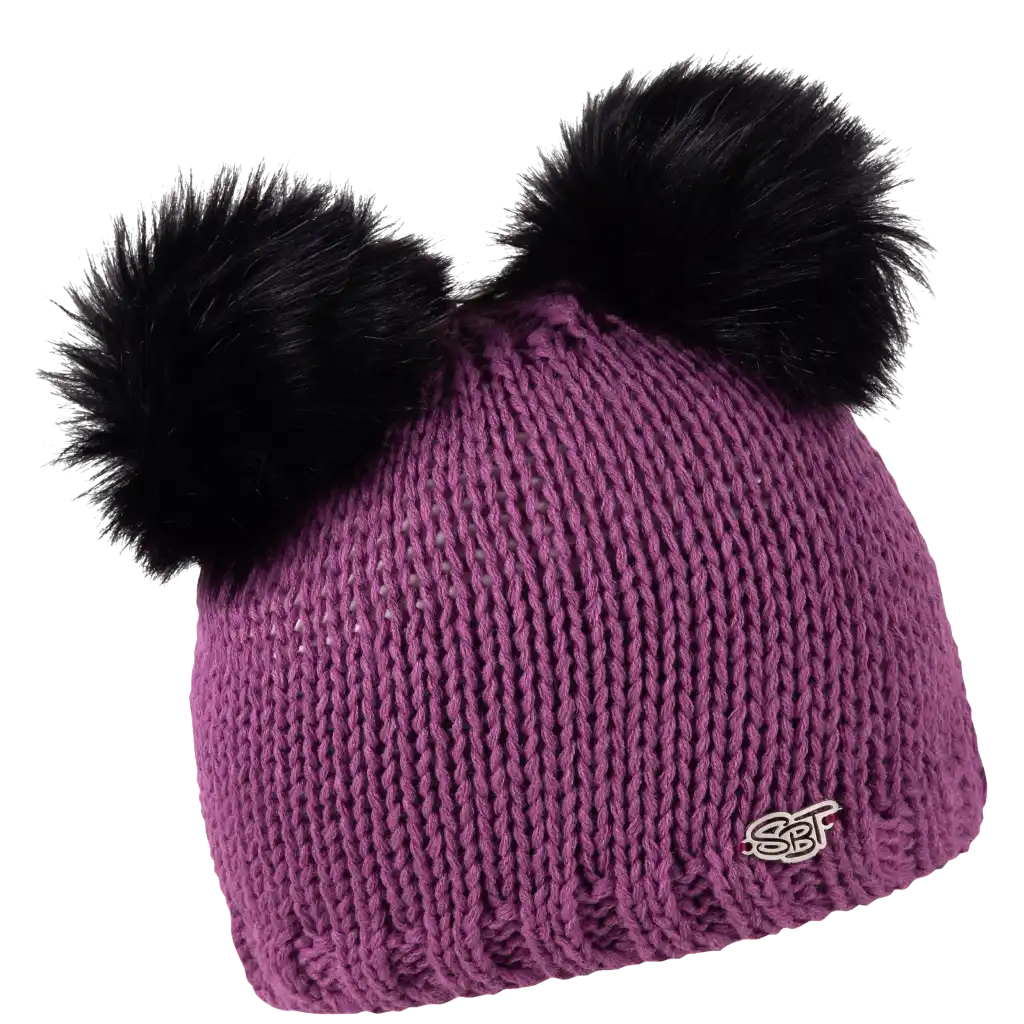 Sabbot Irenka SA1159 – lasten kaksitupsuinen fleecevuorattu pipo, roosa punainen