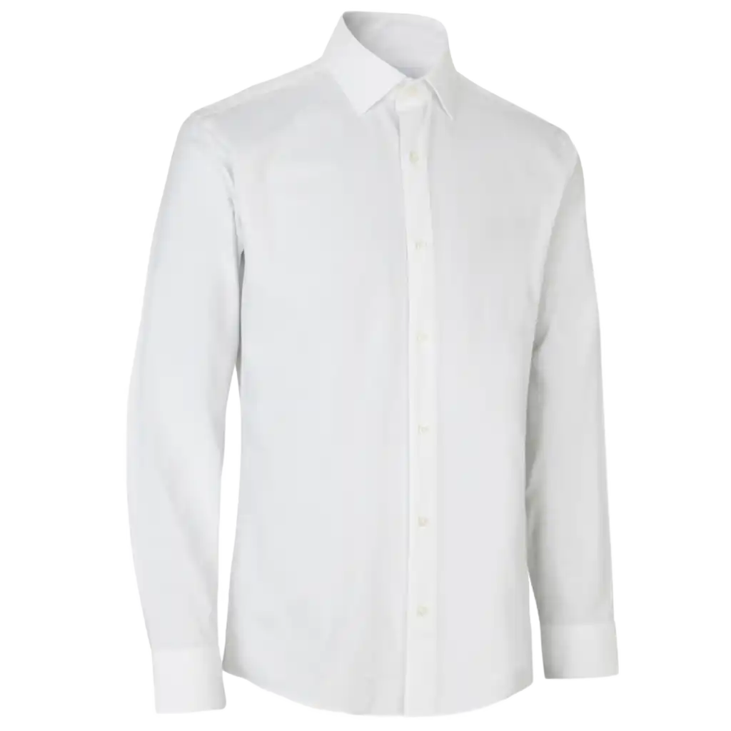 SEVEN SEAS Hybrid kauluspaita slim-White-ZigiZagi
