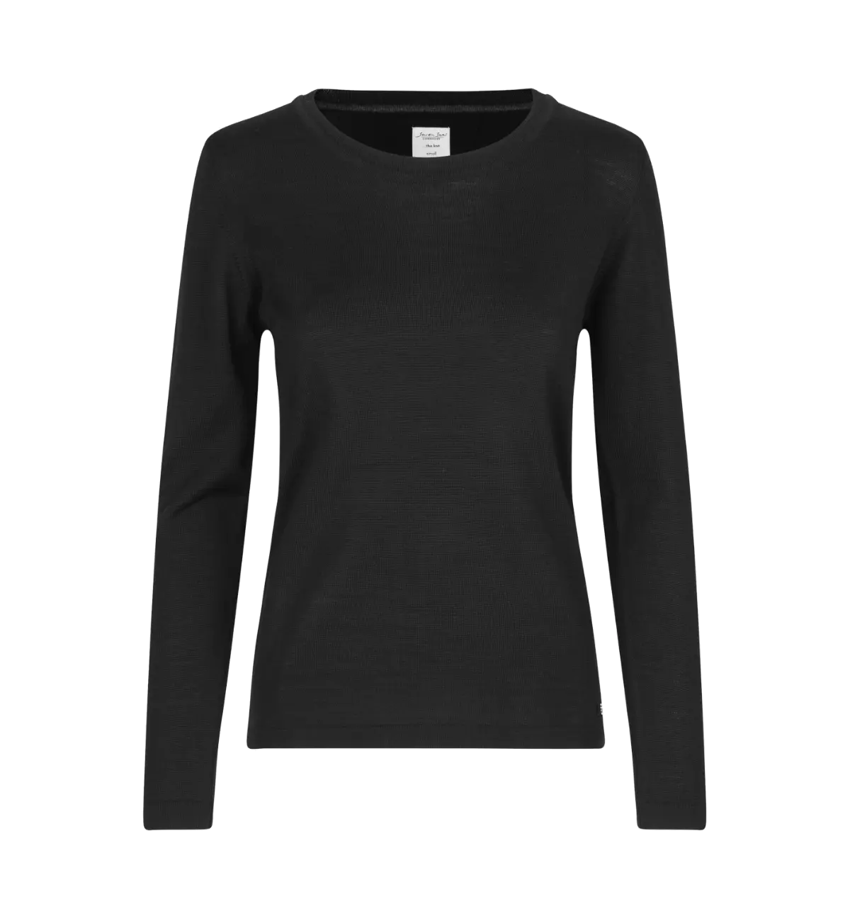 SEVEN SEAS The Knit S640 naisten pyöreäpääntieinen merinovillasekoiteneule, musta, edestä
