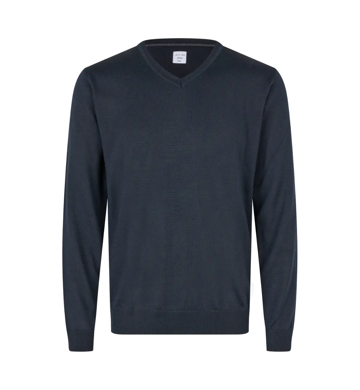 SEVEN SEAS The Knit S670 miesten V-pääntieinen merinovillasekoiteneule, tummansininen, edestä