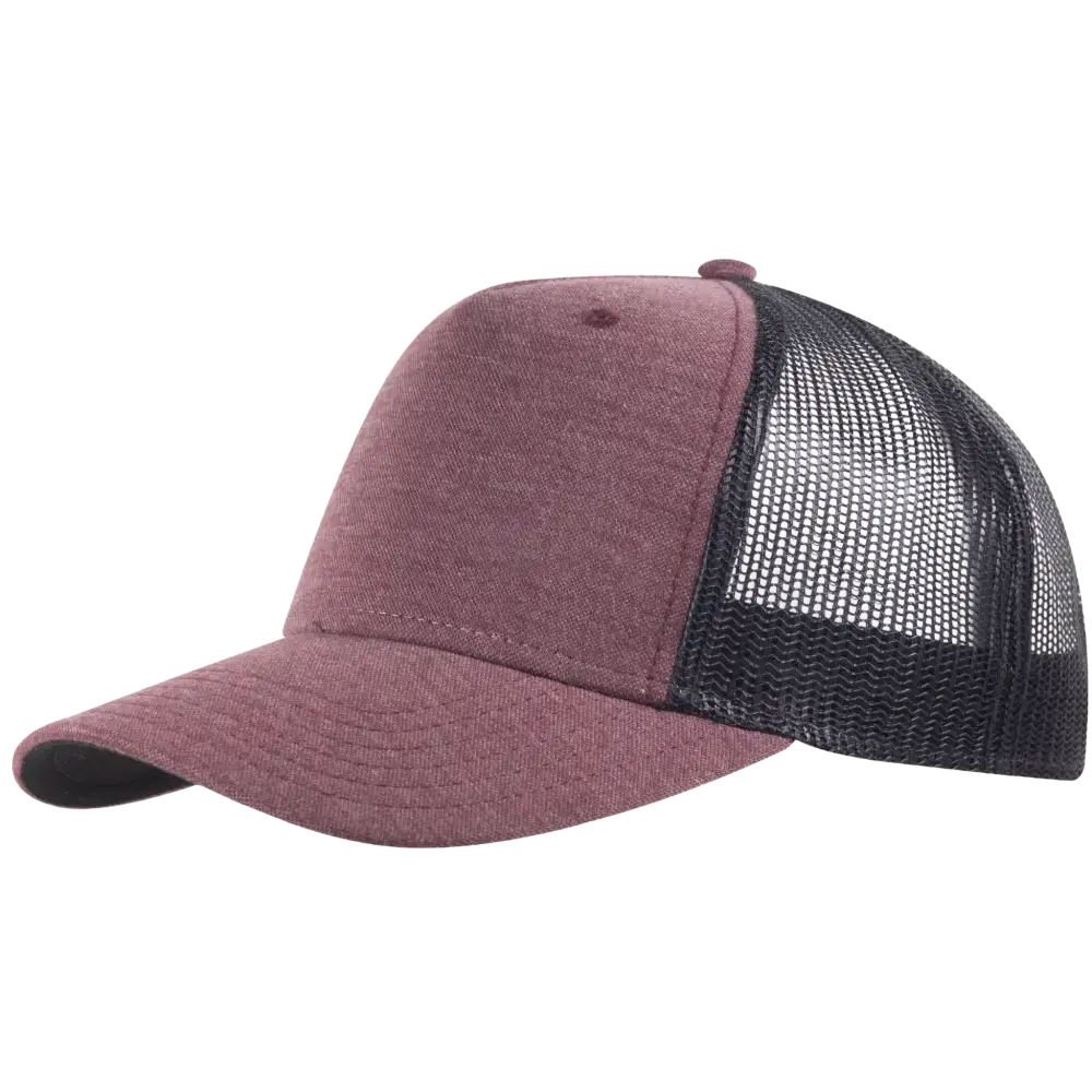 Snap Curved 5-panel lippis logolla, väri Burgundy