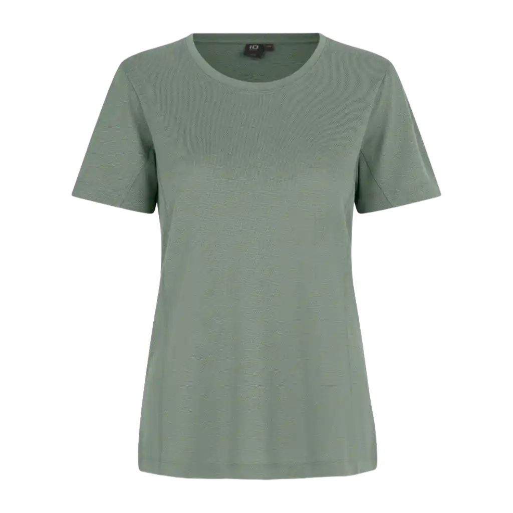 Dusty green ID® T-shirt Lyocell 0529 – laadukas naisten T-paita painettuna omalla logolla