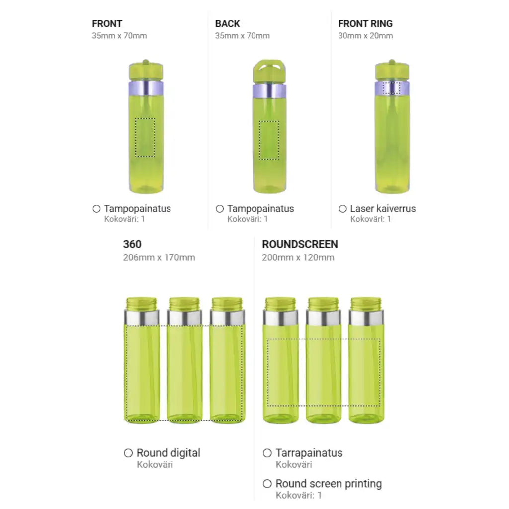 Sisicilia juomapullo omalla logolla.