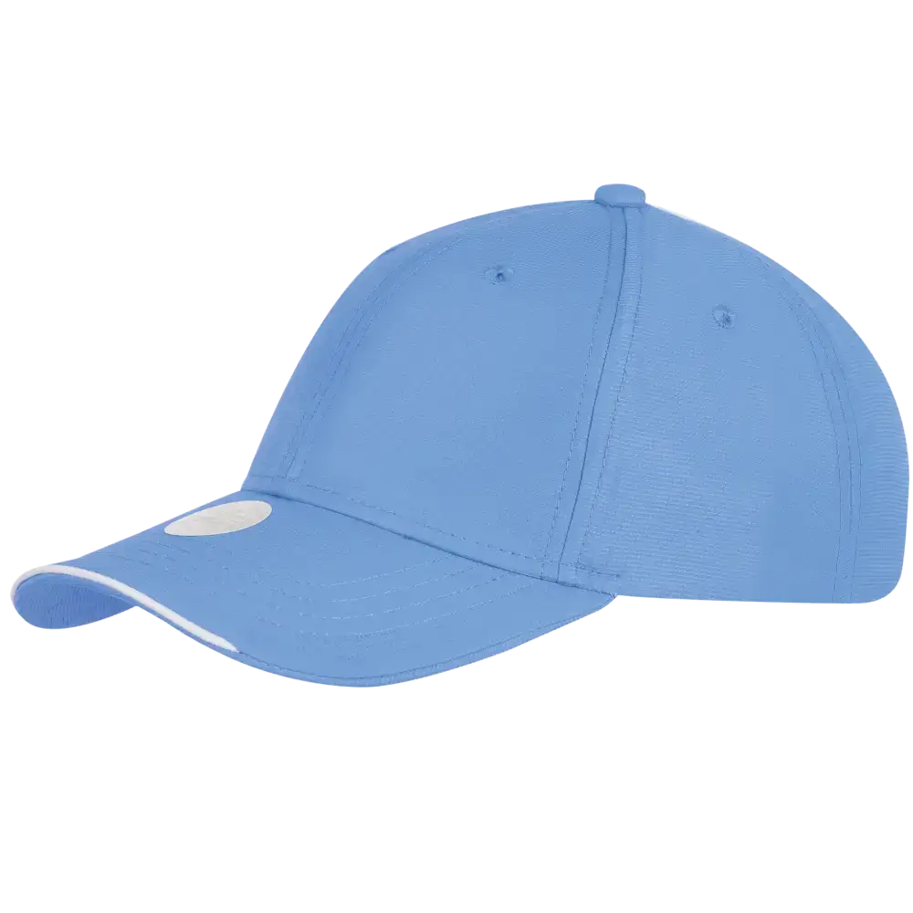 Sininen U.V. Protection lippis omalla logolla 