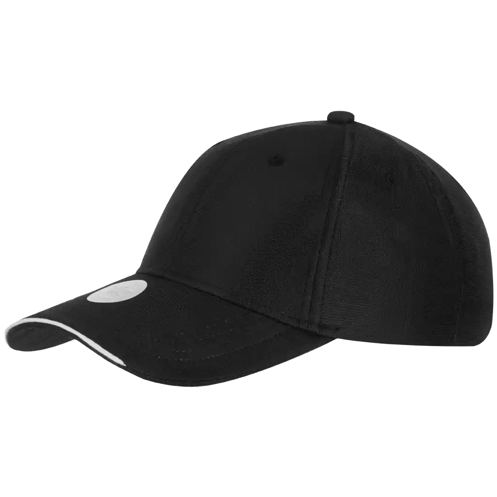 Musta U.V. Protection lippis omalla logolla tai tekstillä